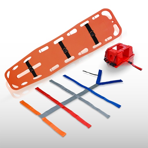 [KIT021] Kit de Camilla Rígida S2 con Inmovilizador y Arnés