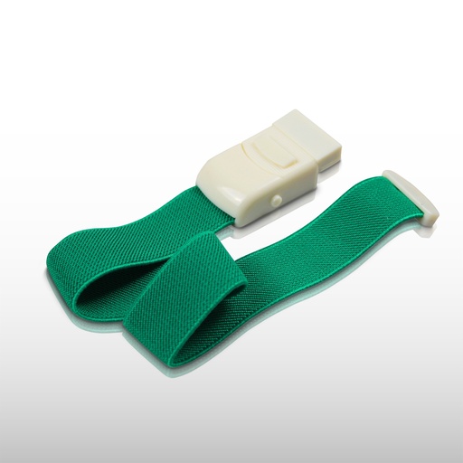 [TOR007] Torniquete Elástico Ligadura IV Enfermería F14 Verde Bandera